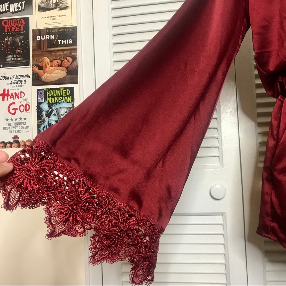 NWT Burgundy Romper by Cotton Candy - Picture 3 of 5